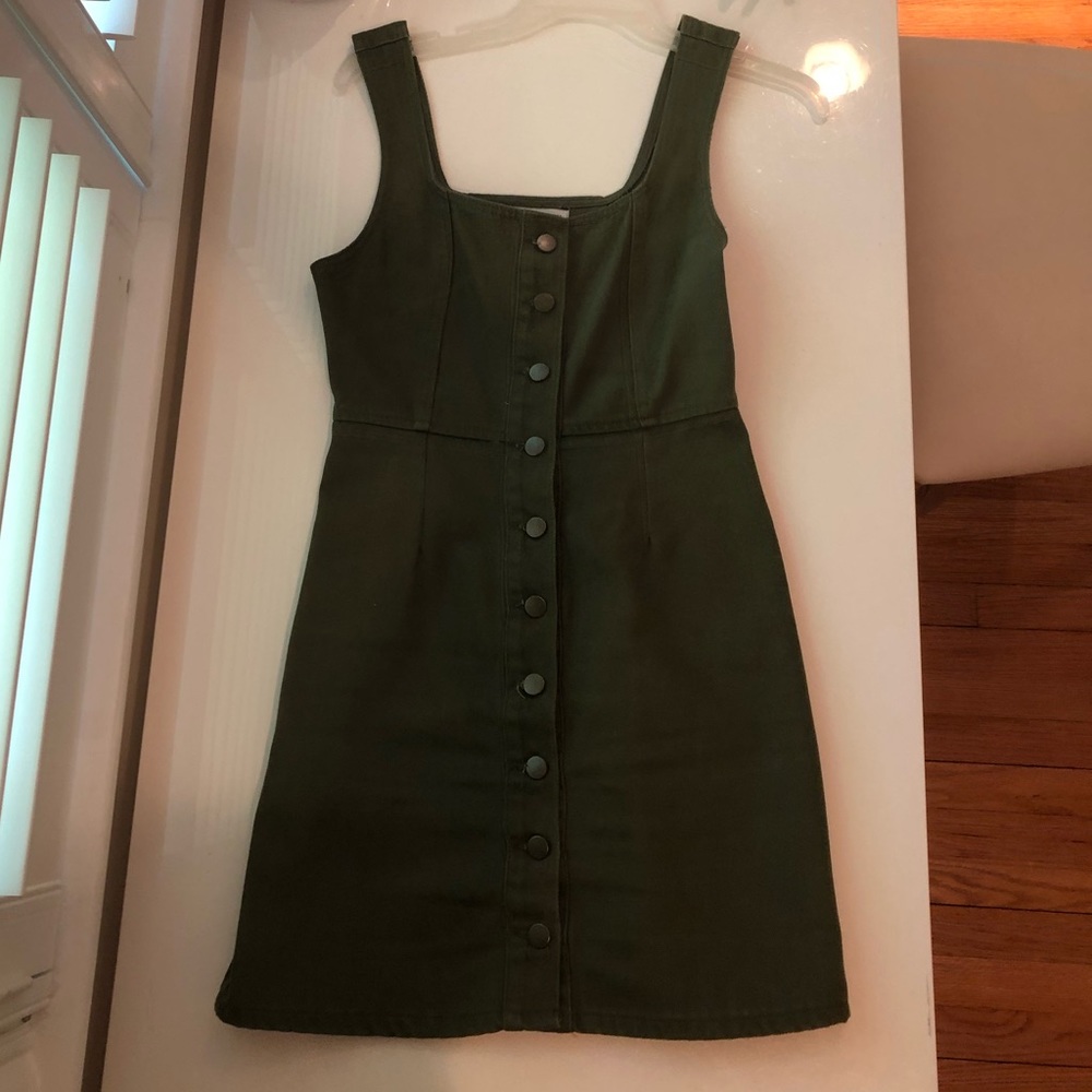 Urban Outfitters Green Denim Dress